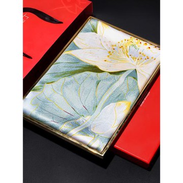 上海故事真絲絲巾女桑蠶絲圍巾送長輩媽媽禮盒教師節紀念品小禮物