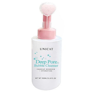 UNICAT 變臉貓 淨化毛孔洗顏卸妝泡泡慕斯 附柔膚潔面刷  350ml  1瓶