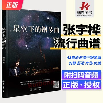新版 星空下的鋼琴曲43首 流行鋼琴譜 鋼琴初學者基礎練習曲教材教程 流行鋼琴彈奏曲譜曲集樂譜（附發票）