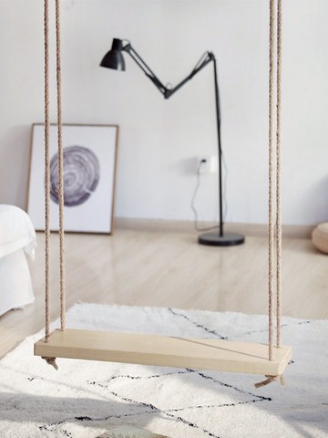 室內兒童秋千家用寶寶感統吊椅戶外實木吊籃椅子庭院小孩蕩單大人