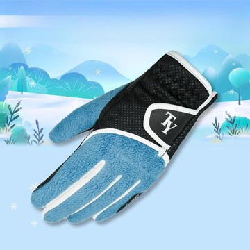 高爾夫手套兒童保暖防滑手套 搖粒絨男女童防寒手套 可觸屏1雙裝