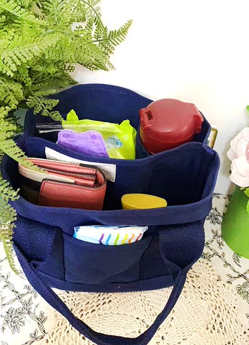 素色簡約容量大手提托特包小挽袋便當袋