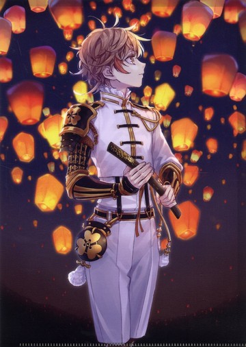 物吉貞宗燈結展描繪蘿卜泥插圖A4文件夾刀劍亂舞-ONLINE-現世遠徵都結燈結展