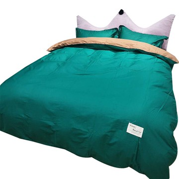 南極人純棉四件套100全棉被套簡約床單被罩秋冬加厚被單床上用品4