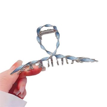 【巴黎精品】髮夾合金髮飾-金屬鯊魚夾波紋抓夾女飾品a1gh15