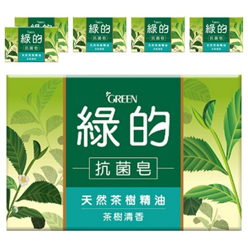 GREEN 綠的 抗菌皂 茶樹清香  100g  6個