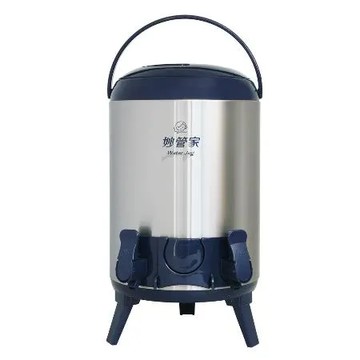 【妙管家】9.5L不鏽鋼保溫茶桶(雙出水口附杯架) HKTB-1000SSC2