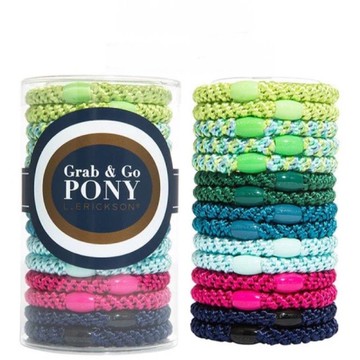 美國 L. Erickson 彈力髮圈-Dream World 粗款髮圈 桶裝15入 不咬髮 名牌髮圈【南風百貨】