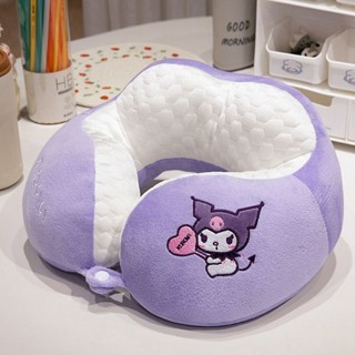 U型枕🎀 卡通雙駝峰U型頸枕午睡枕冰感涼爽可愛美樂蒂護頸便攜旅行午休枕