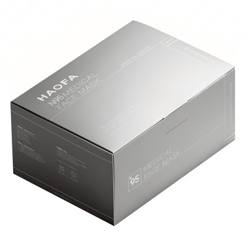 HAOFA N95立體醫療口罩 氣密型 XS  1盒  丁香藍  30片