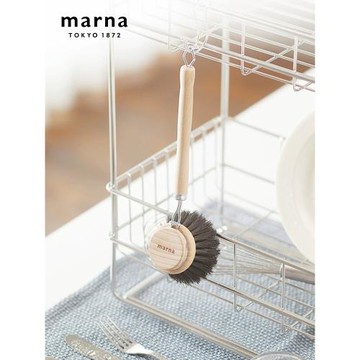 日本marna馬毛刷不粘鍋專用刷天然馬毛鍋刷軟毛刷鍋神器洗鍋刷子