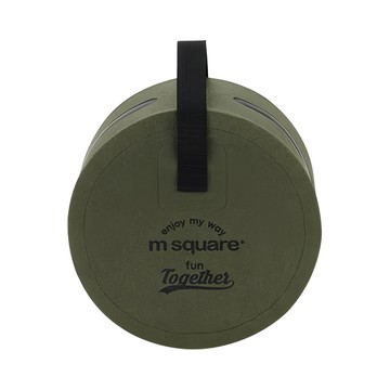 m square 圓形餐具收納包  軍風綠色  1層  1個