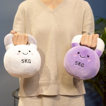 【COZY PLUS+】創意啞鈴壺鈴毛絨玩具 APR23 #CP0197 健身房卡通公仔 送男生禮物 禮物 生日禮物 交換禮 可愛毛絨玩偶 玩具