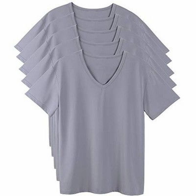 5枚組 インナーシャツ メンズ 肌着 防菌防臭 Vネック半袖 グレー Xl 通販 Lineポイント最大get Lineショッピング