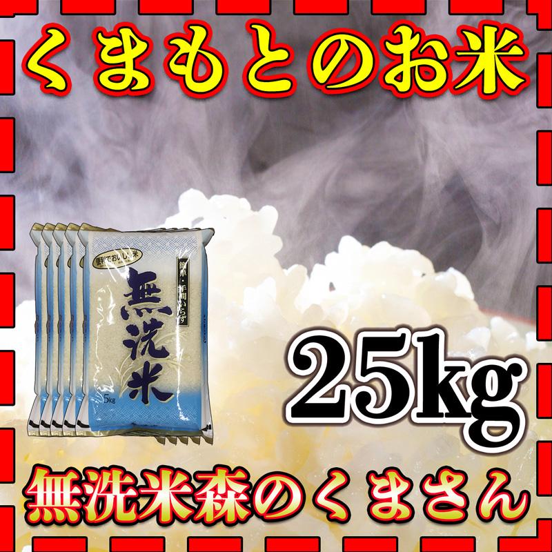 お米 米 25kg 白米 無洗米 熊本県産 森のくまさん あすつく 新米 令和5年産 5kg5個 くまもとのお米 富田商店 とみた商店