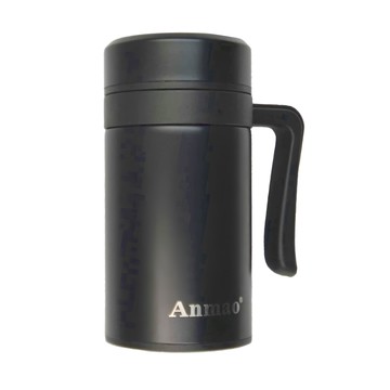 PUSH 普旭 保溫杯 450ml 黑色 304不鏽鋼+PP材質 17*8.3*10cm  1個