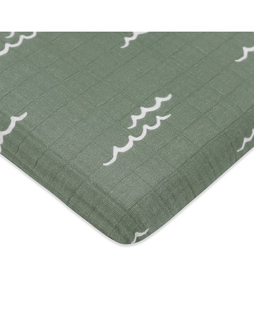 Babyletto All Stages Midi Crib Sheet in Gots Certified Organic Muslin Cotton