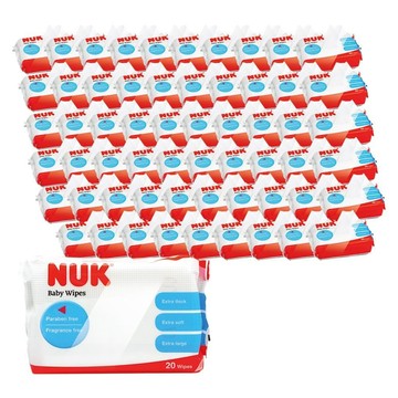 NUK 濕紙巾X60包(20抽/包)-箱購
