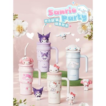 MINISO名創優品三麗鷗保溫杯公仔冰霸杯車載大容量居家辦公室水杯
