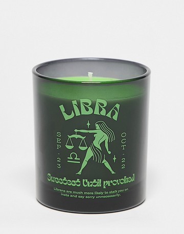Typo Libra starsign candle in black
