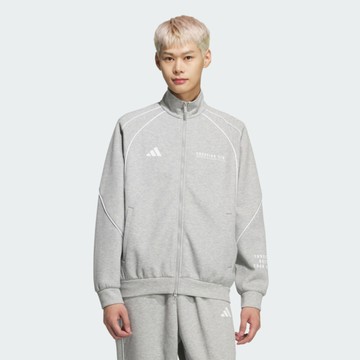 Adidas 愛迪達 Bl Track Top KF3687 男 立領外套 運動外套 休閒穿搭 灰 白 亞版