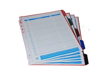 鼎盛 P.V.C.A4五色分段卡袋 (5張入/份) 1000份【APP滿額下單10%點數(單一帳號最高5000點)】1/31止