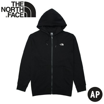 【The North Face 男 純棉LOGO連帽外套 AP《黑》】83OR/純棉舒適透氣LOGO連帽外套/棉T/大學運動衫