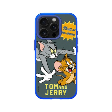iPhone 16 Pro Clear 激光藍 - 湯姆貓與傑利鼠 Tom and Jerry - 你跑我追