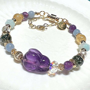 carina accessories 鈦金貔貅 水晶手鍊 生命靈數 客製化 紫水晶