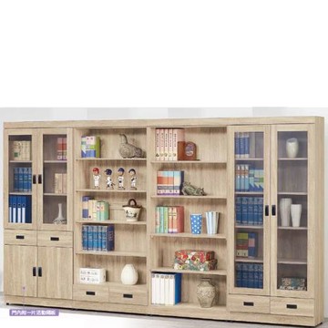 AS雅司-卡拉原切橡木10.5尺書櫥-318*32*184.5cm
