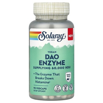 Solaray, 全素道酶，60,000 HDU，90 粒素食膠囊