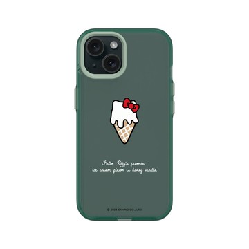 iPhone 15 Clear 憂墨綠 - 三麗鷗-Hello Kitty - 融化你的心