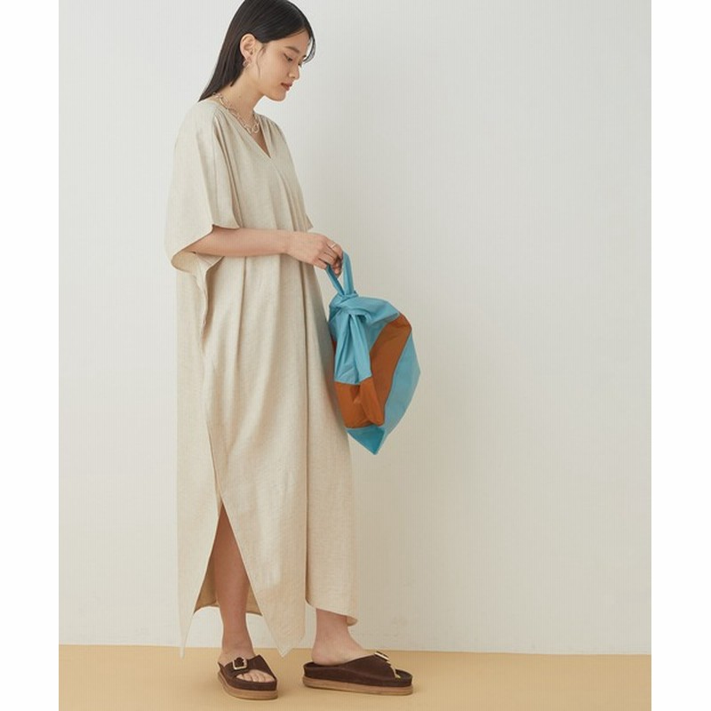 ワンピース アウトレット店舗 Web限定 リネンヘリンボーンカフタンワンピース 通販 Lineポイント最大get Lineショッピング