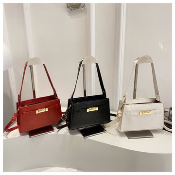 氣質鱷魚紋手提凱莉包包女2025春季新款時尚女包百搭單肩斜挎包潮