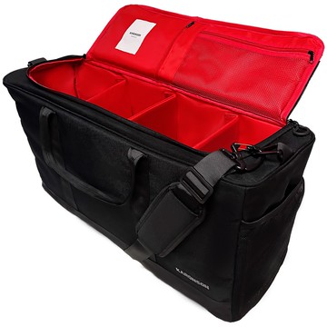 卡隆森 隔層行李袋 健身運動足球包  1個  580 x 210 x 300 mm  黑色 + 紅色