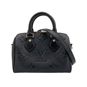 Louis Vuitton Speedy 20 全皮壓紋手提斜背二用包（M58953-黑） -廠商直送