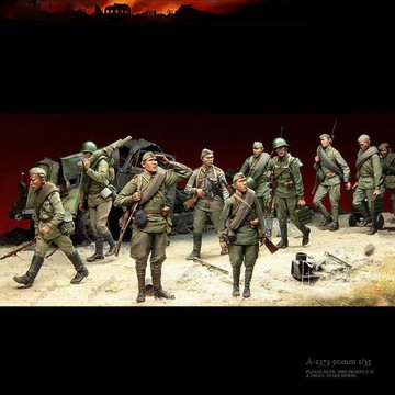 【台灣出貨】✨免運 白膜 1/35 二戰歐洲兵人套裝 樹脂手辦 兵人 白模(原特) A-1373 模型製作