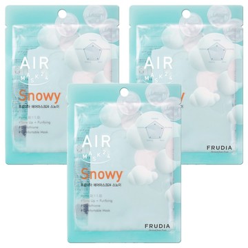 FRUDIA 肌呼完美 果萃提亮空氣面膜 含維他命原B5 弱酸性親膚質地  1片  3組