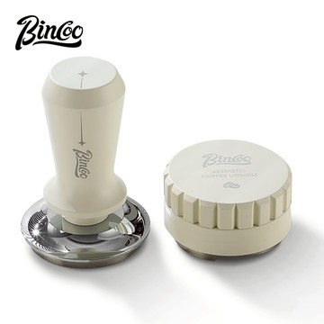 BINCOO 咖啡布粉器 意式彈力壓粉錘 咖啡機底座三件套裝 51MM/58MM