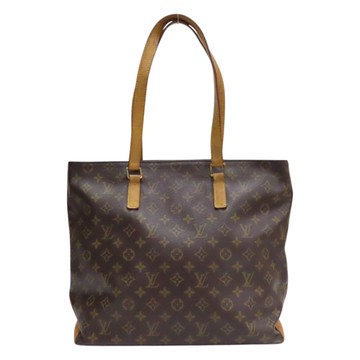 LOUIS VUITTON LV 路易威登 棕色 原花 帆布 Cabas Mezzo 肩背包 M51151 【二手名牌BRAND OFF】