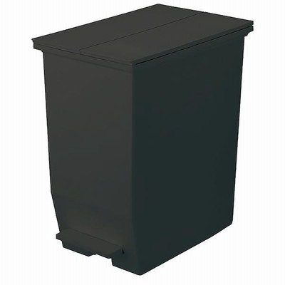 ペダルオープンツイン45L ゴミ箱 SOLOW ブラック 黒 おしゃれ 北欧 抗菌 防汚 衛生的 フタ付 シンプル RSD-78BK / 東谷