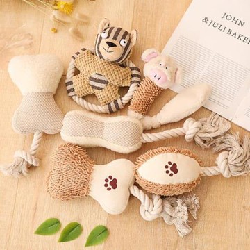 寵物棉繩玩具狗狗帆布磨牙潔齒耐咬繩結訓犬逗狗泰迪比熊玩具