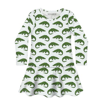 英國 SLEEP NO MORE - 100% 有機棉長袖連身裙-鱷魚