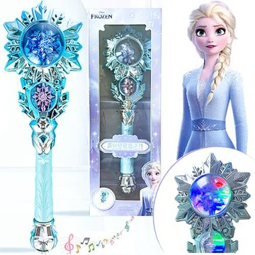冰雪奇緣艾莎聲光音樂魔法棒玩具旋轉燈光 080316(生日禮物 聖誕節 平輸品)【卡通小物】