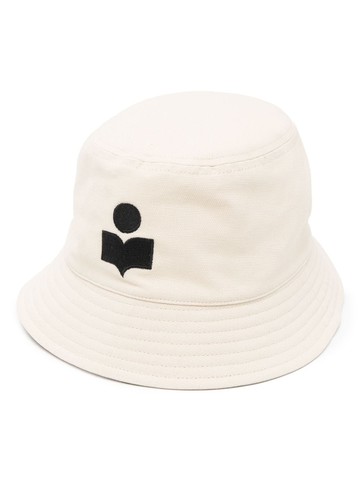 ISABEL MARANT - embroidered-logo bucket hat - women - Cotton/Cotton/Polyester - 58 - Neutrals