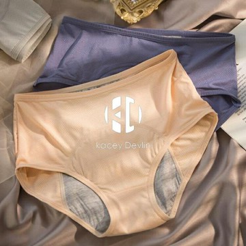 經期防漏生理內褲女月經姨媽褲中腰純棉襠專用少女學生易洗薄款夏【聚物優品】