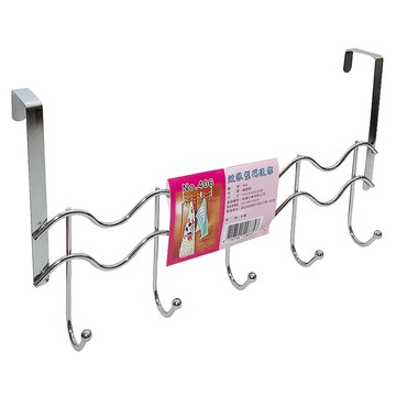 波浪型門後架 鐵鍍鉻 尺寸30x32x85公分  不鏽鋼色  1個