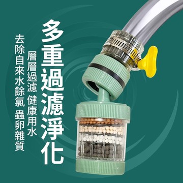 生活King 6層過濾水龍頭/防濺旋轉過濾器-2入組