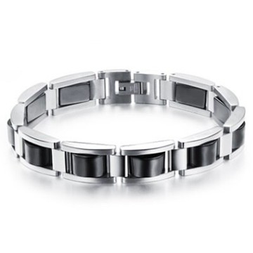 鈦鋼手鍊-時尚流行型男必敗情人節生日禮物男配件73cp36【獨家進口】【米蘭精品】