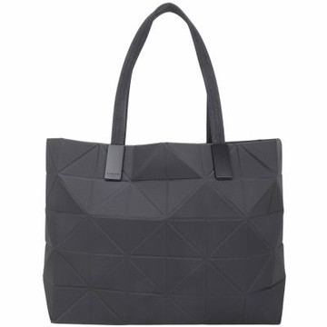 ISSEY MIYAKE 三宅一生 BAOBAO TRACK 大款 8x6 霧面幾何手提/肩背托特包(黑色)